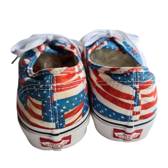 Vans US m9.0 w10.5 American Flag Unisex Red White Blue USA Sneakers - Picture 4 of 16